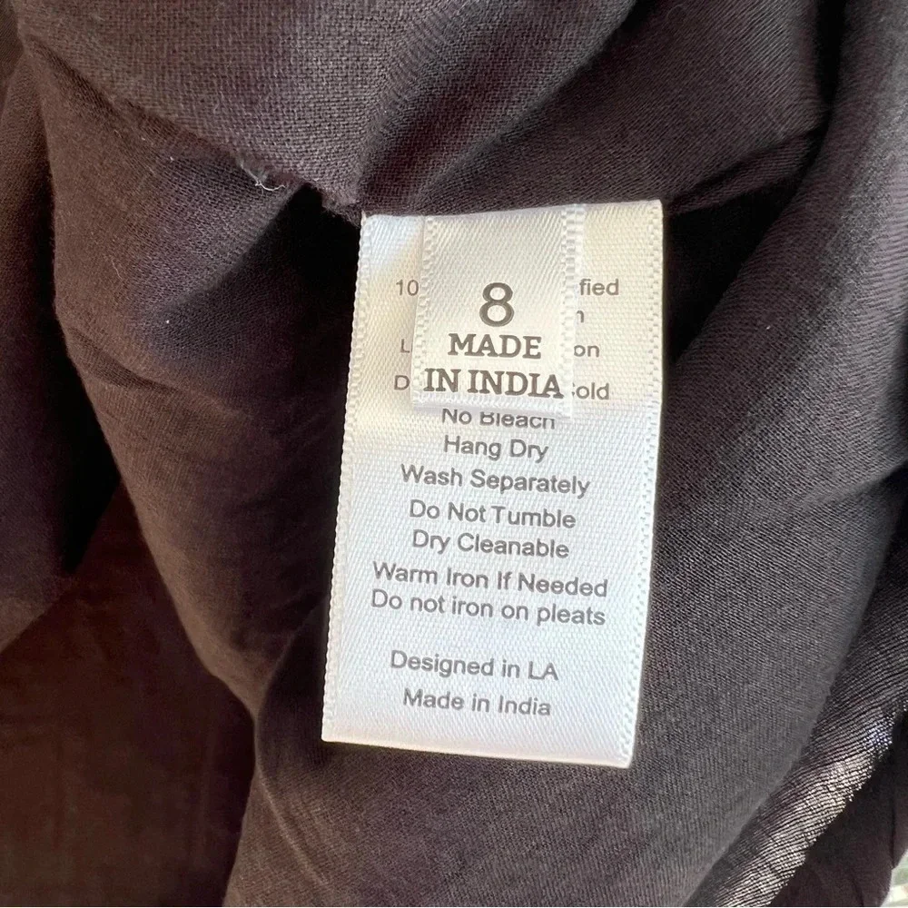 St Roche Winona Crochet Pleated Midi Skirt Black 8 NWT Organic Cotton Feminine - Picture 5 of 9